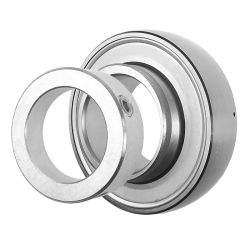 Radial insert ball bearings / single row / outer ring spherical / eccentric locking collar / GRAExx-NPP-B / INA