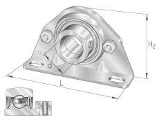 INA Pillow Block Unit, Combined, Sheet Steel, Eccentric Locking Collar, P Seal