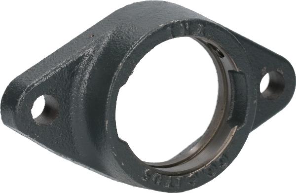 INA Two-Bolt Square Flange Unit, Gray Cast Iron, Oval, Type CFT