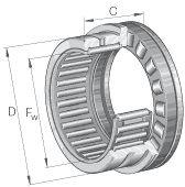 INA Needle Axial Cylindrical Roller Bearings without Inner Ring with Cover Cap