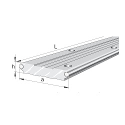 Guideways LFS..-Z, Solid Profile, with Two Raceway Shafts, Corrosion-Resistant Design Possible