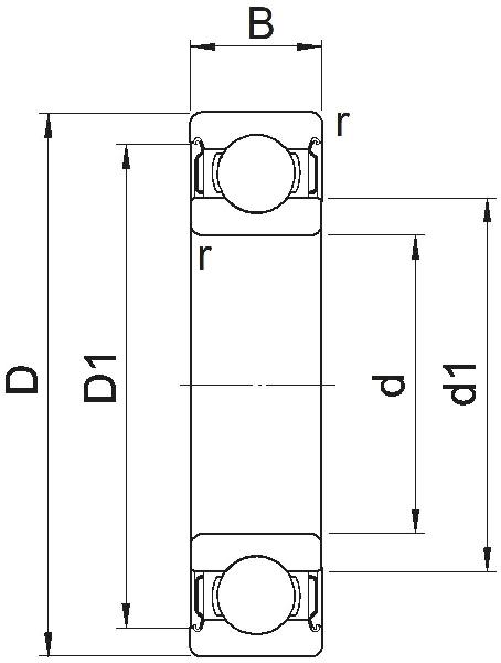 Deep groove ball bearings / single row / cover on both sides / SKF