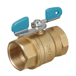 Brass-Made Threaded 600 Type Ball Valve for General Use (with Butterfly Shaped Handle)