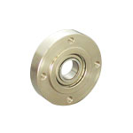Bearing housings / circular flange / counterbore, internal thread / circlip / deep groove ball bearing / steel / nickel-plated / BCIM