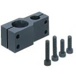 Strut Clamp, Unequal Dia., Parallel Holes, Pitch Selectable