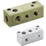 Manifold Hydraulic / Pneumatic / Outlets 3 Sides / 2 Inlets