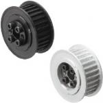 Timing belt pulleys with keyless bushings / H / flanged pulley deselectable / aluminium, steel / HPL