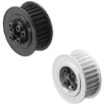 Timing belt pulleys with keyless bushings / T10 / flanged pulley deselectable / aluminium, steel