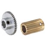 Spur gears / contact angle 20 degrees / module 0.5
