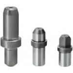 Locating pins / head shape selectable / with collar / chamfered flat head / press-fit spigot