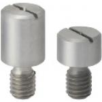 Locating pins / round / chamfered flat head / slotted / external thread