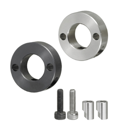 Set collars / stainless steel, steel / wedge clamping / double cross hole, cross thread PSCWM16