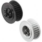 Timing belt pulleys with keyless bushings / S3M / flanged pulley deselectable / aluminium