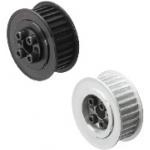 Timing belt pulleys with keyless bushings / S5M / flanged pulley deselectable / aluminium