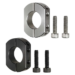 Set collars / flattened on both sides / stainless steel, steel / two-piece / double cross thread SCPKNK10-10
