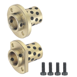 Plain bearing bushes / guided flange selectable / brass