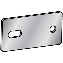 Sheet Metal Mounting Plate / Bracket - Custom Dimensions Type - JTDBS