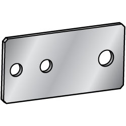 Sheet Metal Mounting Plate / Bracket - Custom Dimensions Type - JTMAS
