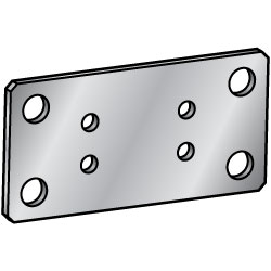 Sheet Metal Mounting Plate / Bracket - Custom Dimensions Type - JTADS