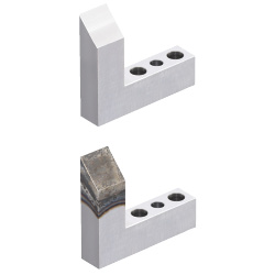 Locators (Horizontally Inclined) Two Dowel Holes and Two Through Holes Type