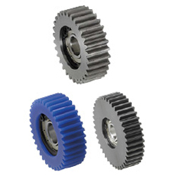 Spur gears with integrated bearing