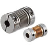 Bellow couplings / grub screw clamping, hub clamping / bellows: phosphor bronze, stainless steel / body: aluminium / MFB / NBK MFB-16C-5-6