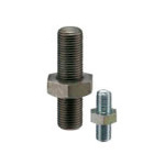 stopper bolts / hexagon socket / regular thread / domed stop face / stainless steel / chromated / 40-45 HRC / SANS SANS-M6X50-B