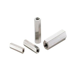 Hexagonal rods / stainless steel, steel / nickel-plated / double-sided internal thread / SHB