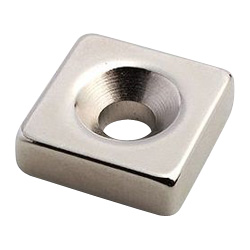 Neodymium Magnet, Countersunk Bolt Mounted Type, Square