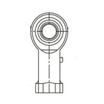 Rod End Bearing, Left Female Thread, Metal Type 4 Piece PRL