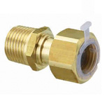 Metal Piping Fitting, Adapter with Nut, with Gasket and Poly-Stopper, Made of Bronze