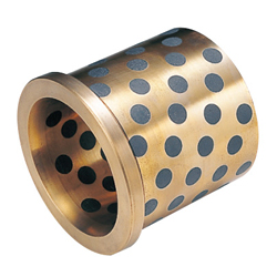 Plain bearing bushes with flange / brass / solid lubricant / SGF