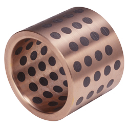 Plain bearing bushes / copper alloy / solid lubricant / HPB