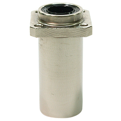 Linear ball bearings / guided square flange / steel / untreated, anti-rust treatment / double bush / LFD