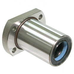 Linear ball bearings / double-ended round flange / steel / untreated, anti-rust treatment / maintenance-free / LFT-MF 