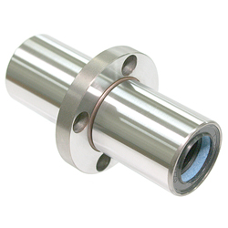 Linear ball bearings / central round flange / steel / untreated, anti-rust treatment / double bush / maintenance-free / LFDC-MF 
