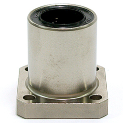 Linear ball bearings / square flange / steel / with seal / LFKM