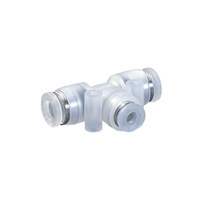 Tube Fitting PP Type Different Diameters Union Tee for Clean Environments PPEG12-10-F