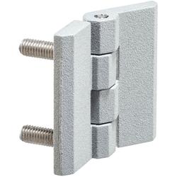 Flat hinges / threaded bolts / Zinc die-cast / silver / 25160.01xx / HALDER