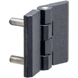 Flat hinges / threaded bolts / zinc die-cast / black / 25160.02xx / HALDER 25160.0260