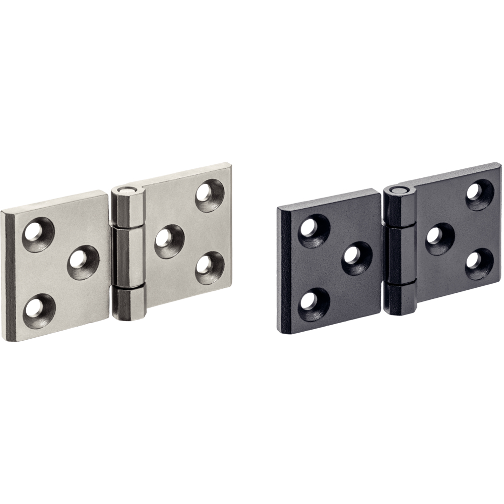 Hinges, Stainless steel, elongated on both sides