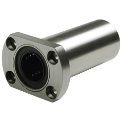 Linear ball bearings / double flattened round flange / stainless steel / double bush / seal / SBH-L
