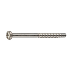 Cross-Recessed / Slotted Pan Head Tapping Screw Class 2 with Guide and Neck BNRP Model G=5 CSBPNSN-SUS-TP4-30