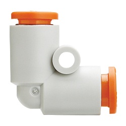 KQ2L, One-touch Fitting White Color - Male Elbow
