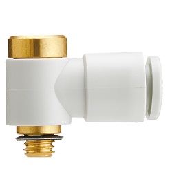 KQ2V, One-touch Fitting White Color - Universal Male Elbow
