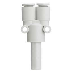 KQ2X, One-touch Fitting White Color - Different Diameter Plug-in “Y” KQ2X08-10A-X35