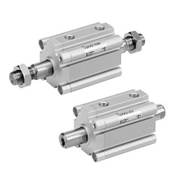 Compact Cylinder, Non-Rotating Rod, Double Acting, Double Rod, CQ2KW Series