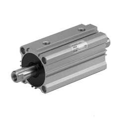 Compact Hydraulic Cylinder, Double Acting, Double Rod CH□QWB Series