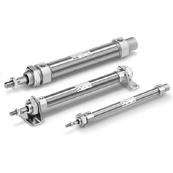 ISO standard compliant air cylinder rod detent type double acting / single rod C85K series C85KF16-10