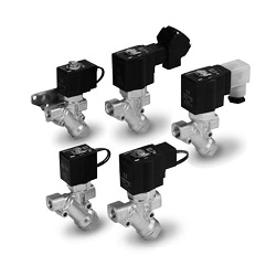 Direct Operated 2 Port Solenoid Valve With Built-in Y Strainer VXK21 / 22 / 23 Series